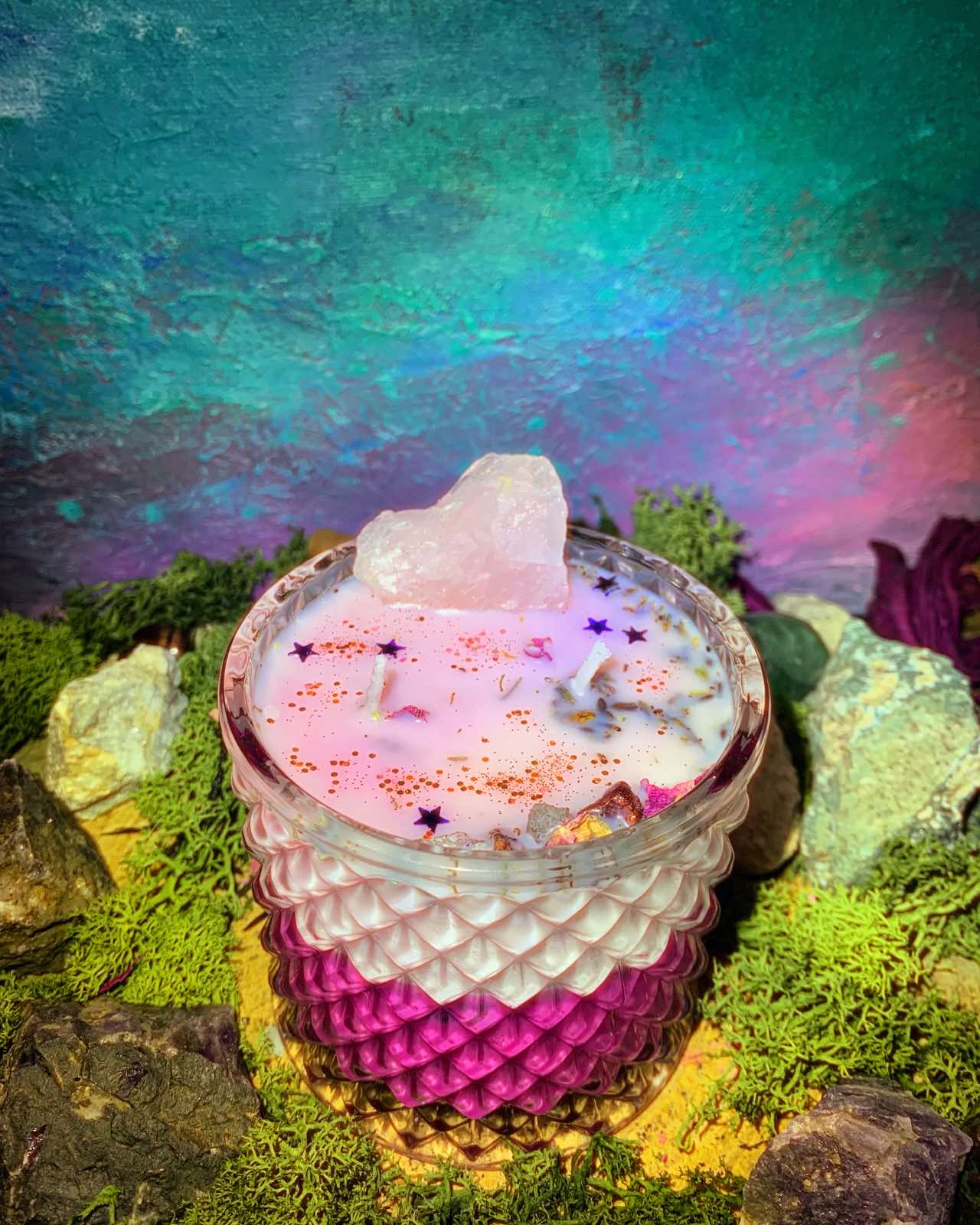 🌸 Алхимична свещ „Сърцето на Богинята“ 🌸